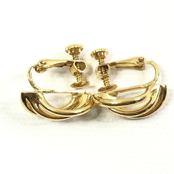 Set of 4 Vintage Clip On Earrings Trifari Monet Na - Picture 9 of 11